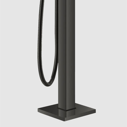 Aqua Squadra Floor Mounted Soker Tub Faucet Black - Restock ETA Mid Sept