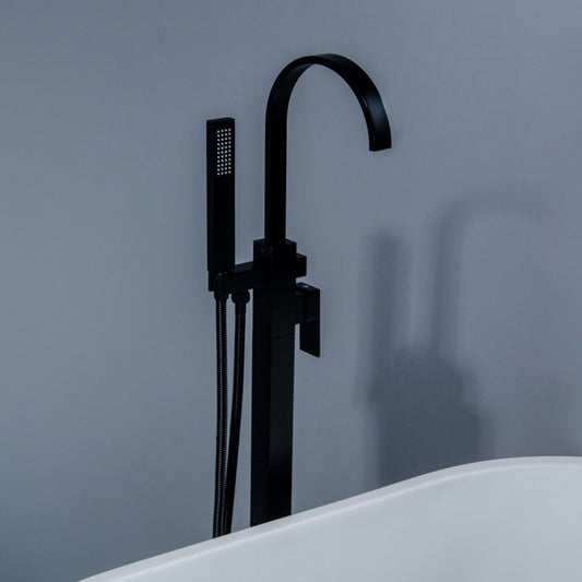 Aqua Arcco Floor Mounted Soker Tub Faucet Black