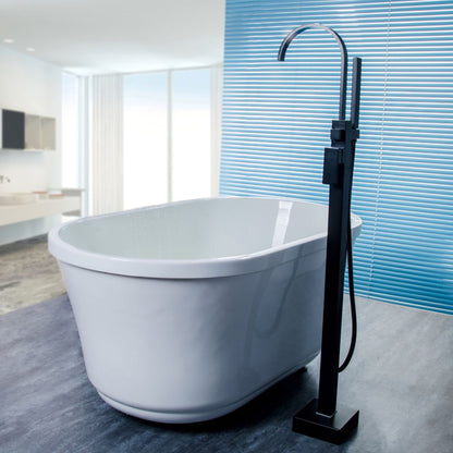 Aqua Arcco Floor Mounted Soker Tub Faucet Black
