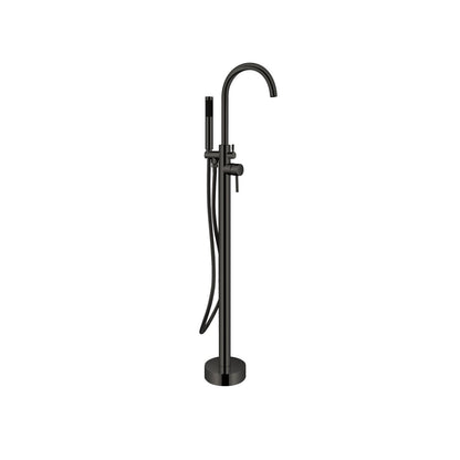 Aqua Ronda Floor Mounted Soker Tub Faucet Black