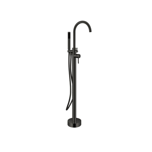 Aqua Ronda Floor Mounted Soker Tub Faucet Black