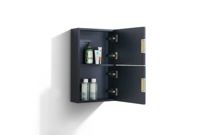 Bathroom Linen Side Cabinet w/ 2 Storage AreasBlue