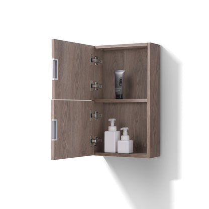 Bathroom Linen Side Cabinet w/ 2 Storage Areas Butternut