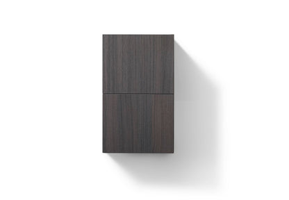 Bathroom Linen Side Cabinet w/ 2 Storage Areas Gray Oak
