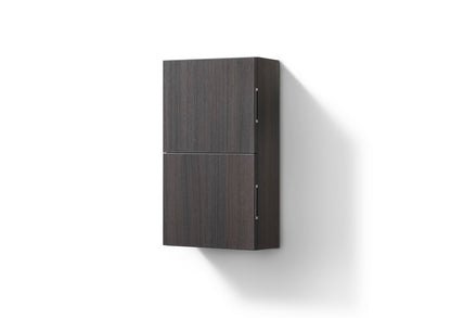 Bathroom Linen Side Cabinet w/ 2 Storage Areas Gray Oak