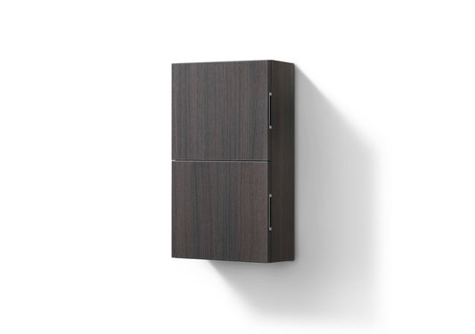 Bathroom Linen Side Cabinet w/ 2 Storage Areas Gray Oak