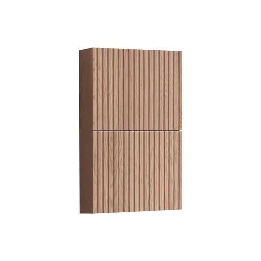 Bathroom Linen Side Cabinet w/ 2 Storage Areas Oak Wood