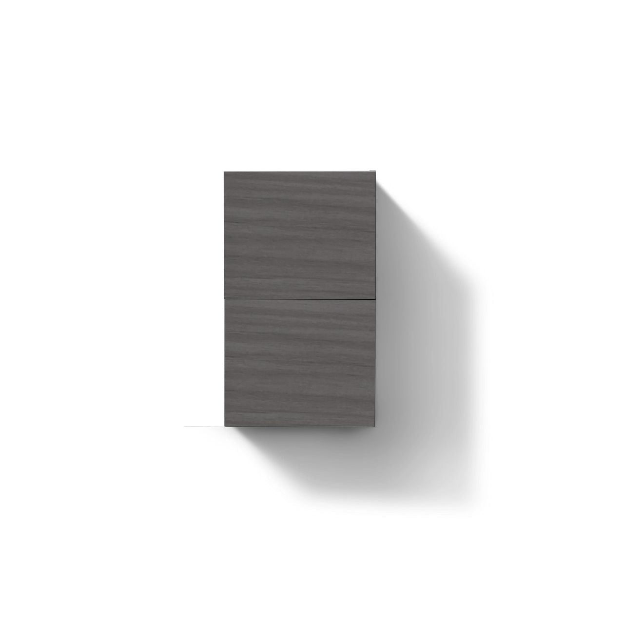 Bathroom Linen Side Cabinet w/ 2 Storage Areas Vulcan Ash Grey