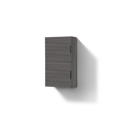 Bathroom Linen Side Cabinet w/ 2 Storage Areas Vulcan Ash Grey