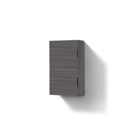 Bathroom Linen Side Cabinet w/ 2 Storage Areas Vulcan Ash Grey