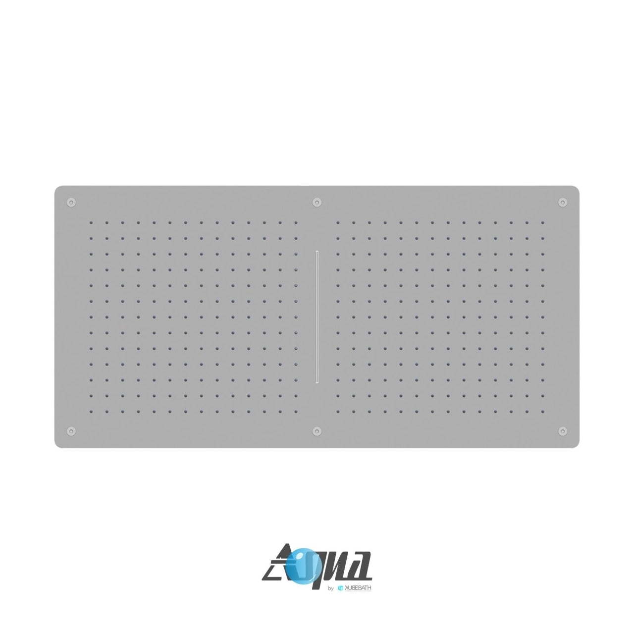 Aqua Piazza by KubeBath 40″ Super Slim Rectangular Rain Shower Head Chrome