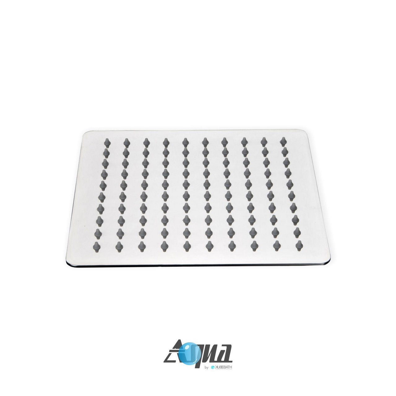 Aqua Piazza by KubeBath 8" Super Slim Square Rain Shower Head Chrome
