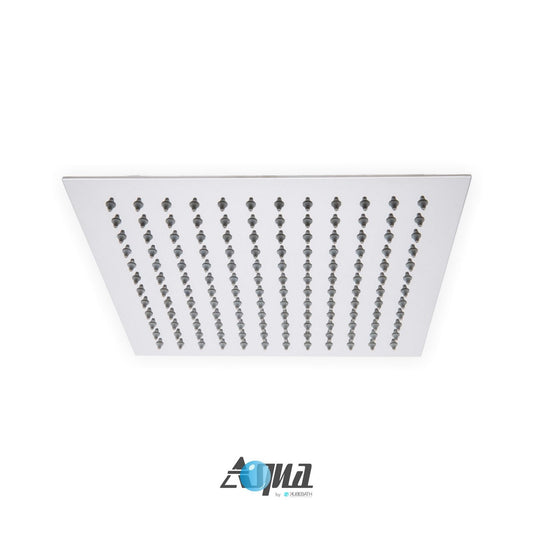 Aqua Piazza by KubeBath 12" Super Slim Square Rain Shower Head