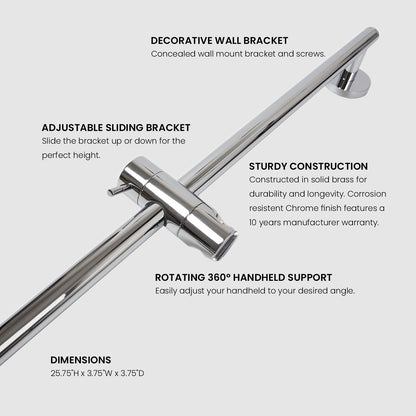 Aqua Rondo by KubeBath Round Sliding Bar