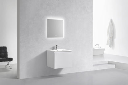 24'' Balli Modern Wall Mount Bathroom Vanity Gloss White
