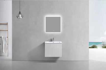 24'' Balli Modern Wall Mount Bathroom Vanity Gloss White