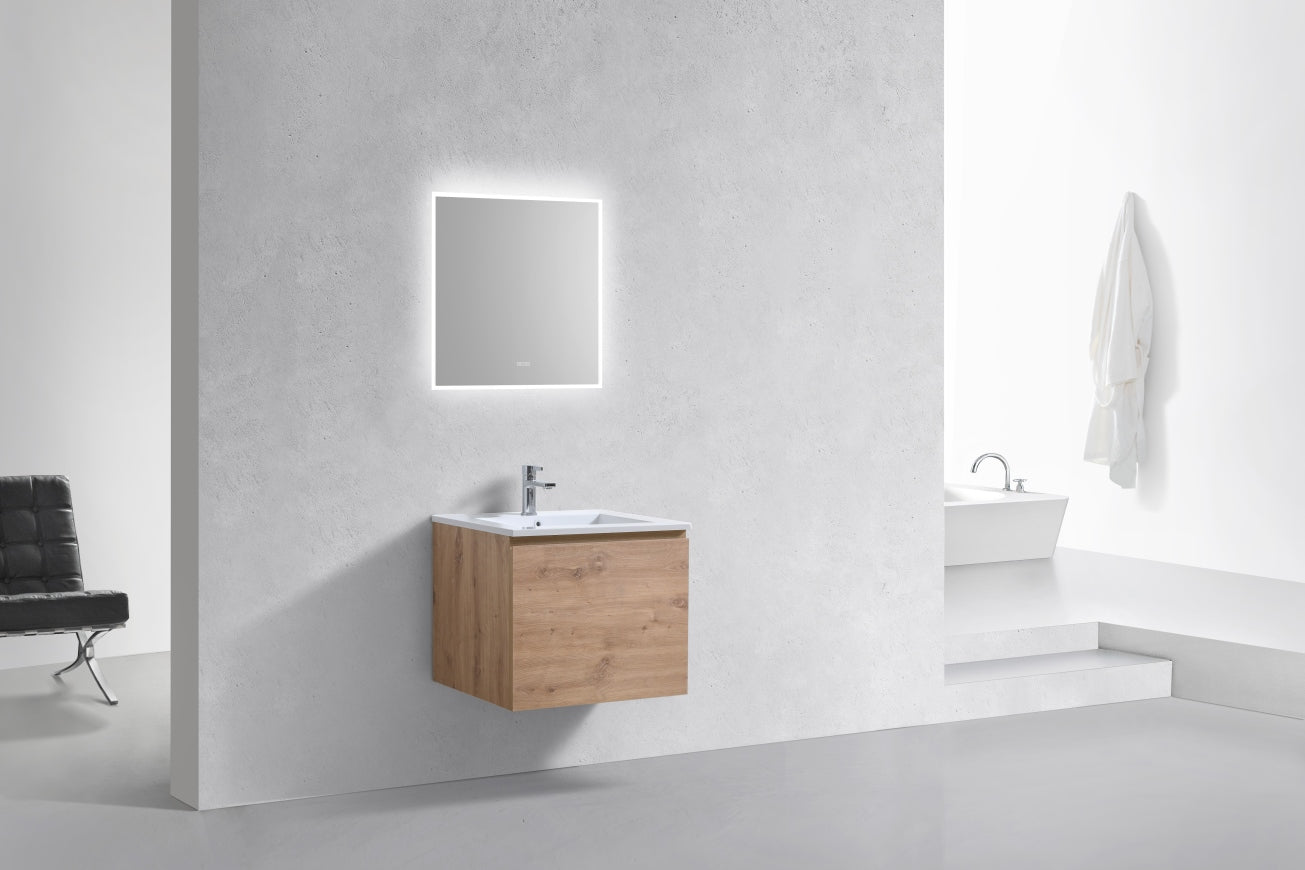 24'' Balli Modern Wall Mount bathroom Vanity White Oak