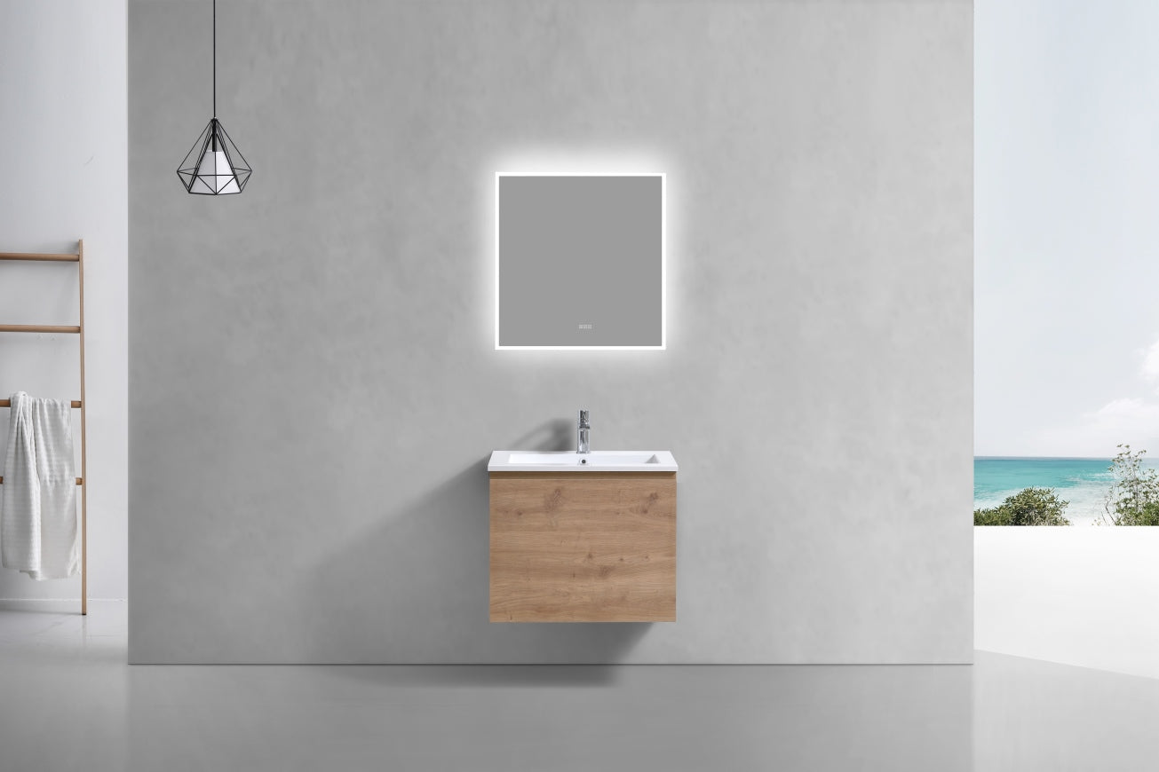 24'' Balli Modern Wall Mount bathroom Vanity White Oak
