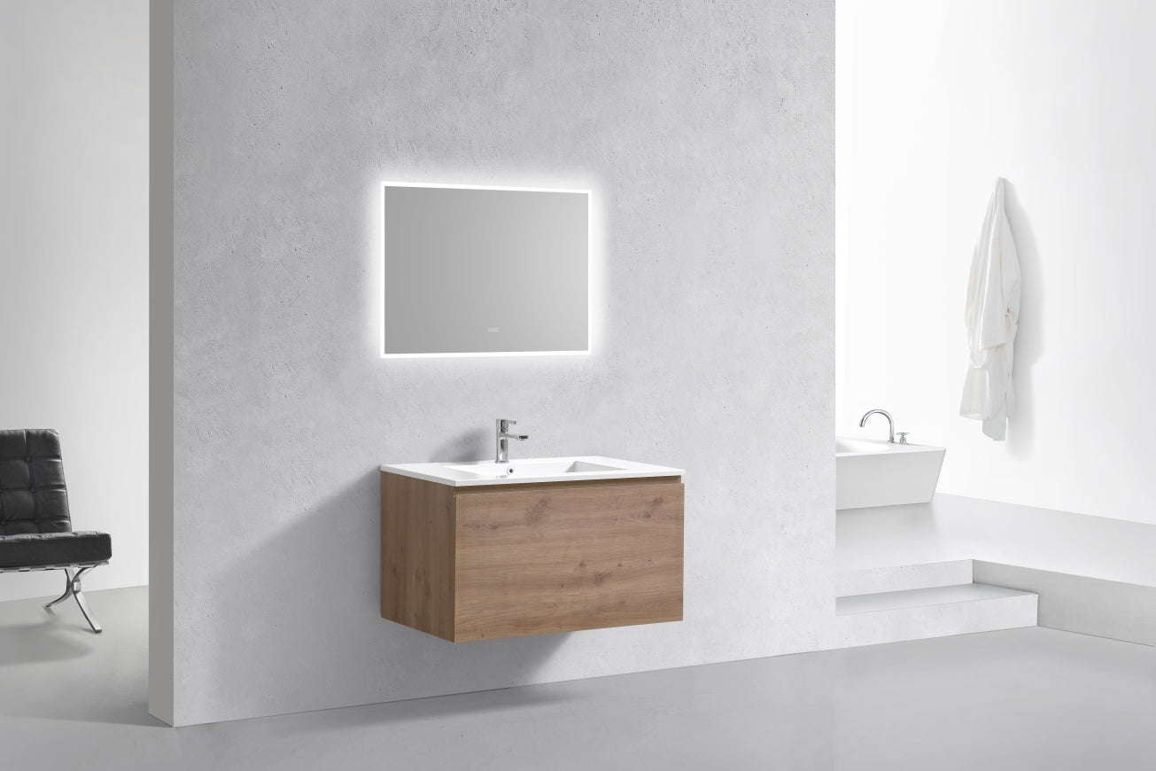 36'' Balli Modern Wall Mount Bathroom Vanity White Oak