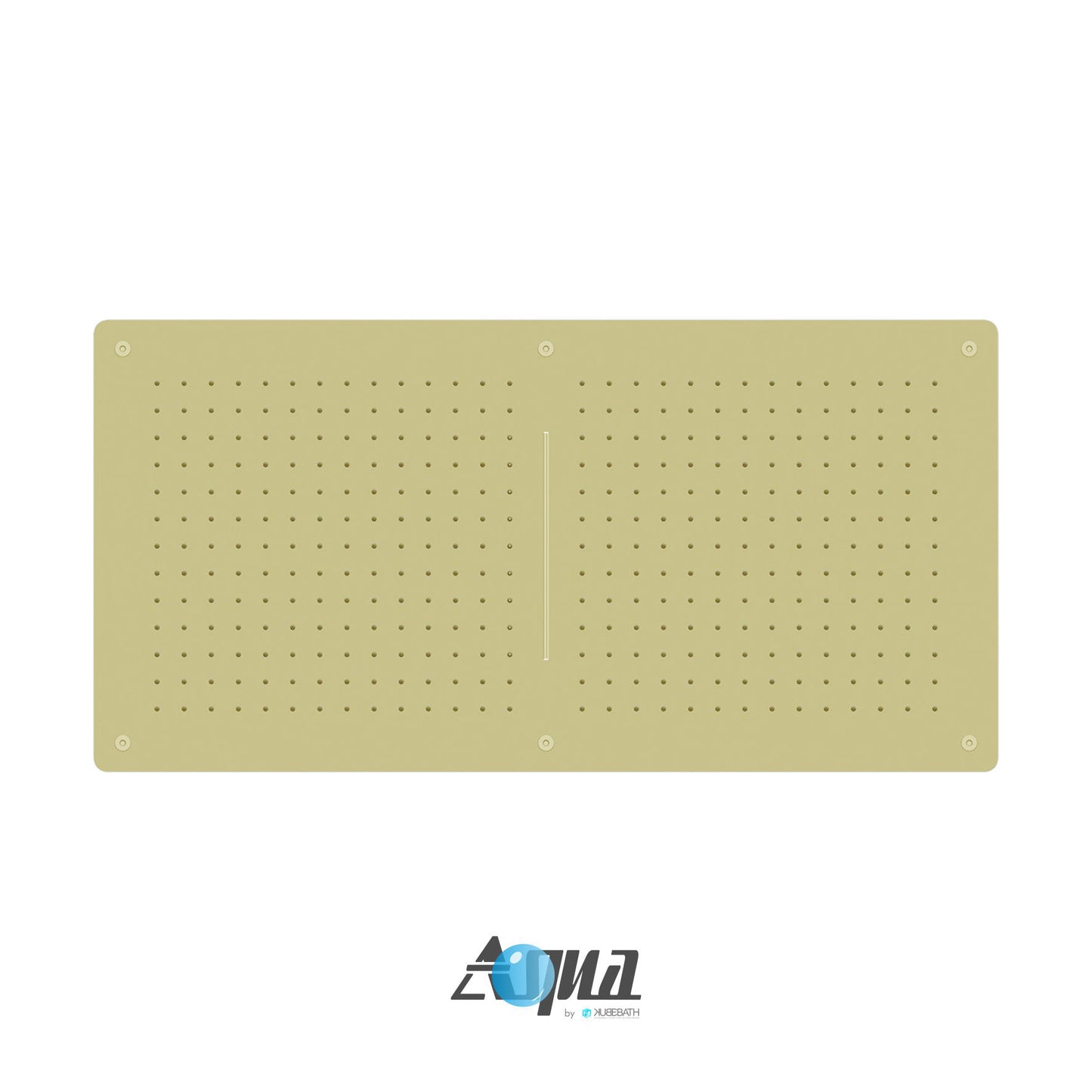 Aqua Piazza by KubeBath 40″ Super Slim Rectangular Rain Shower Head Brushed Gold