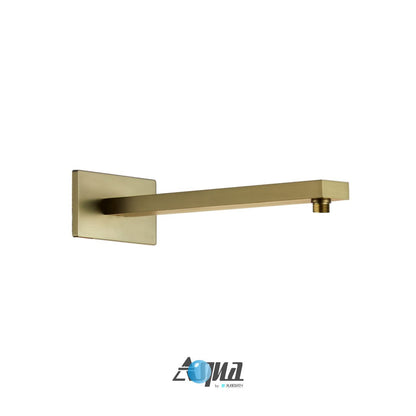 Aqua Piazza Brushed Gold Shower Set w/ 12" Square Rain Shower,  Handheld and Tub Filler