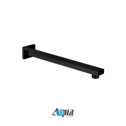Aqua Piazza Black Shower Set w/ 8" Square Rain Shower and Handheld