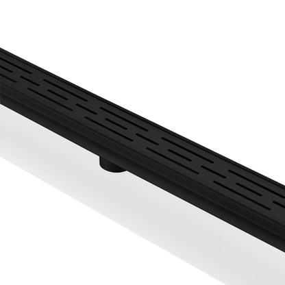 Kube 28″ Black Stainless Steel Linear Grate Matte Black