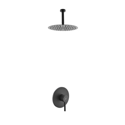 Aqua Rondo Shower Set w/ Ceiling Mount 12" Rain Shower Head