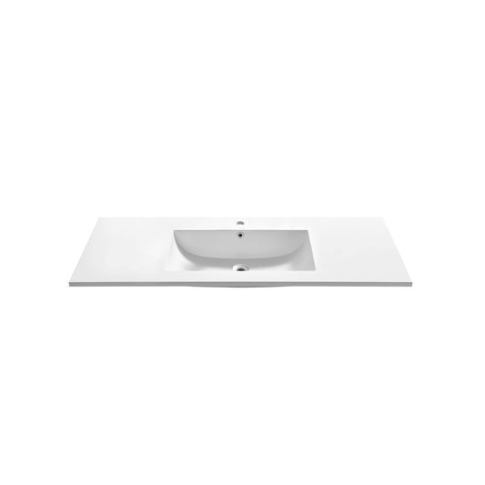 48''x 20.66'' Reinforced Acrylic Composite Sink with Overflow Single Sink