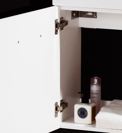 Bliss 18" Gloss White Wall Mount Modern Bathroom Vanity