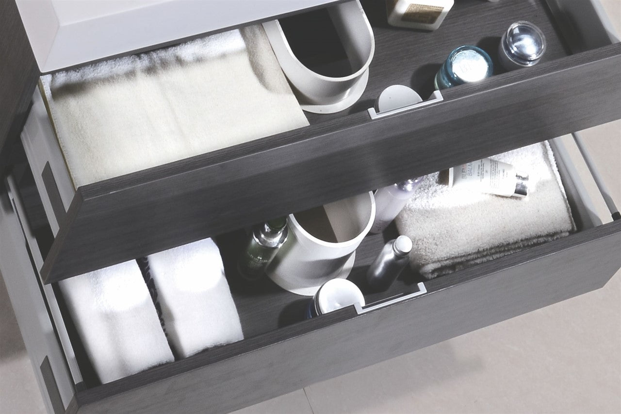 Bliss 80" Black Wood Wall Mount  Double Sink Modern Bathroom Vanity