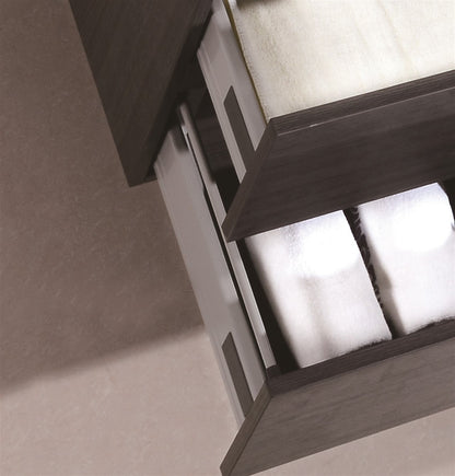 Bliss 80" Gray Oak Wall Mount  Double Sink Modern Bathroom Vanity