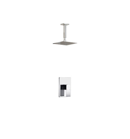 Aqua Piazza Shower Set w/ 8" Ceiling Mount Square Rain Shower Head