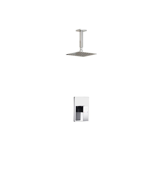 Aqua Piazza Shower Set w/ 8" Ceiling Mount Square Rain Shower Head