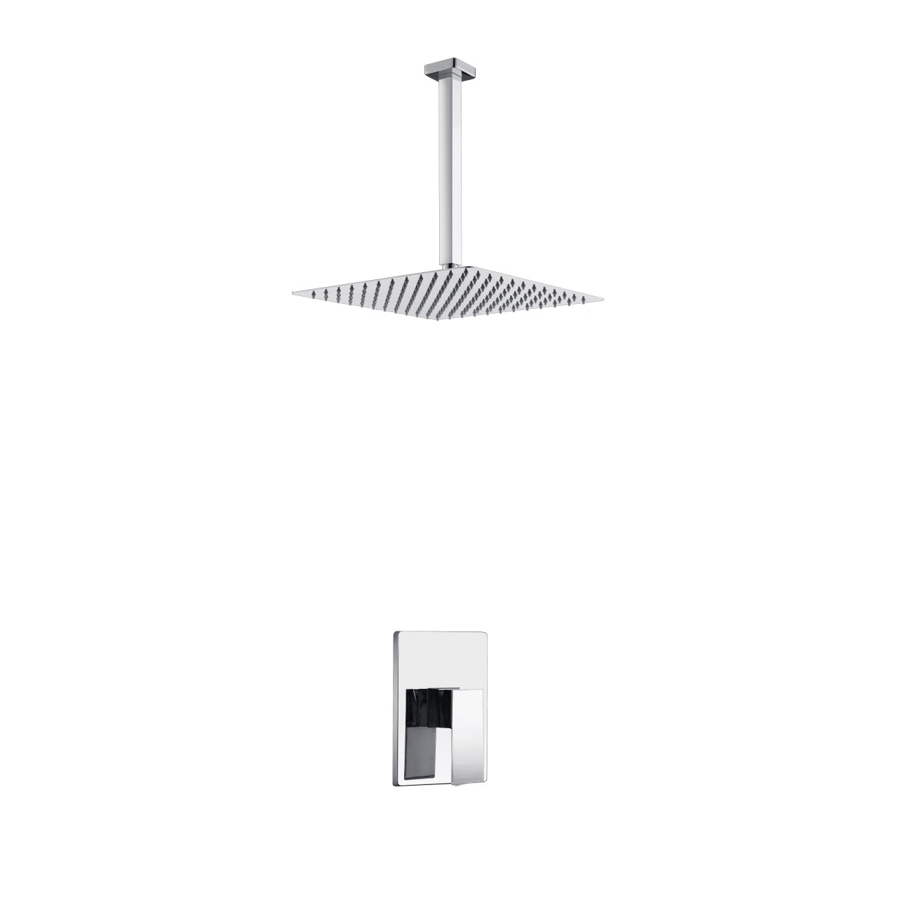 Aqua Piazza Shower Set w/ 20" Ceiling Mount Square Rain Shower Head