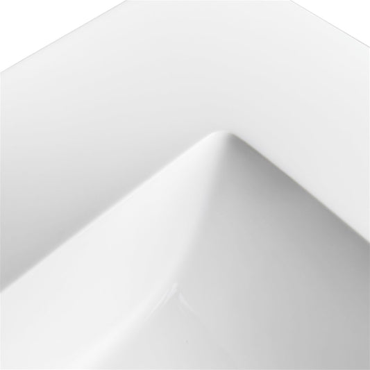 24'' x 22''  KubeBath White Quartz Counter-Top W/ Under-Mount Sink
