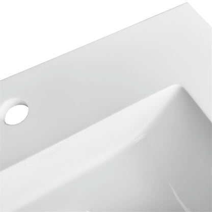 24'' x 22''  KubeBath White Quartz Counter-Top W/ Under-Mount Sink