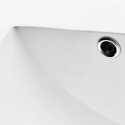 48'' x 22''  KubeBath White Quartz Counter-Top W/ Under-Mount Sink