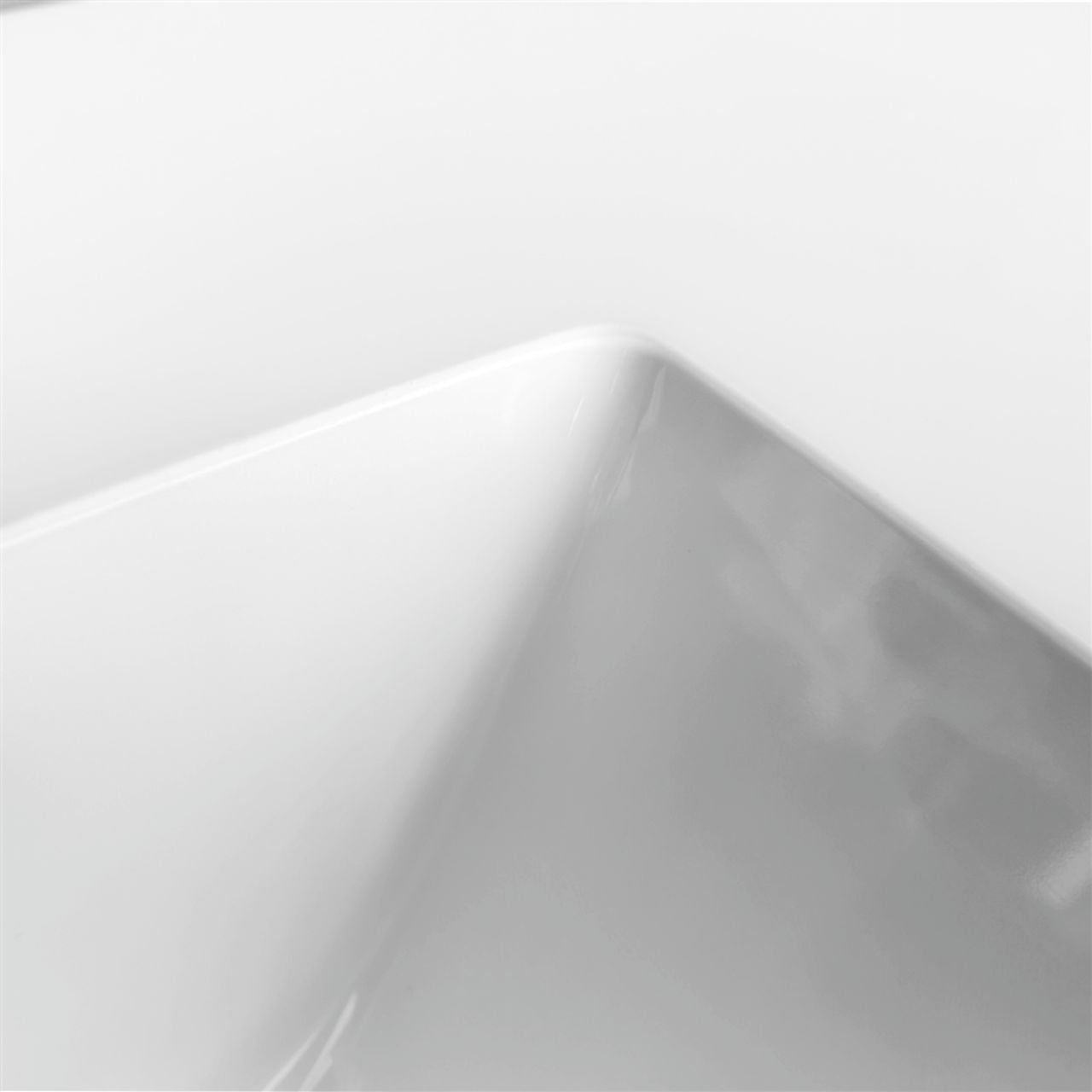 60'' x 22'' KubeBath White Quartz Counter-Top W/ Double Under-Mount Sink