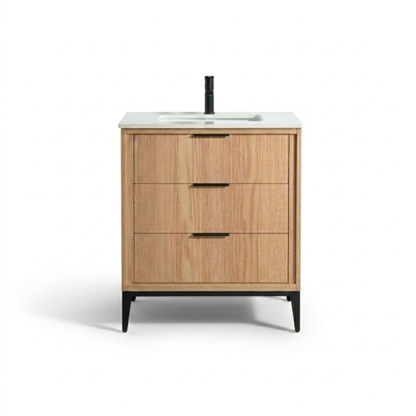 Divani 30'' Oakwood Vanity W/ Quartz Counter Top