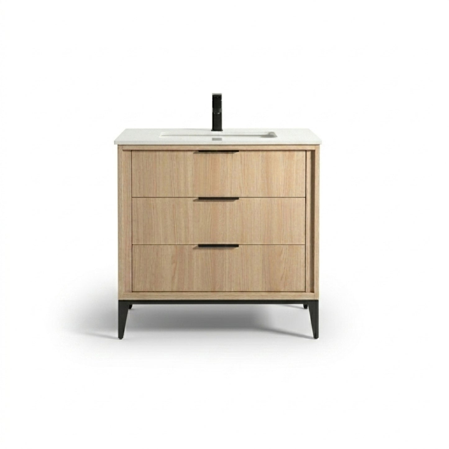 Divani 36'' Oakwood Vanity W/ Quartz Counter Top