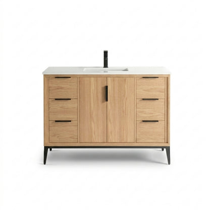 Divani 48'' Oakwood Vanity W/ Quartz Counter Top