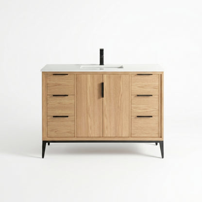 Divani 48'' Oakwood Vanity W/ Quartz Counter Top