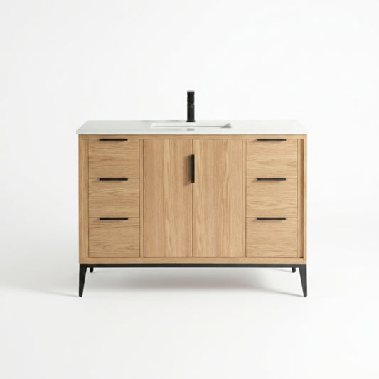 Divani 48'' Oakwood Vanity W/ Quartz Counter Top