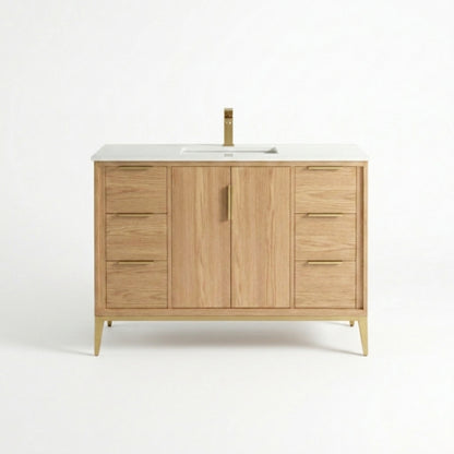 Divani 48'' Oakwood Vanity W/ Quartz Counter Top