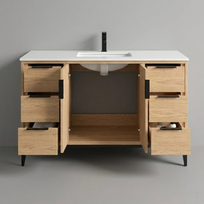 Divani 48'' Oakwood Vanity W/ Quartz Counter Top