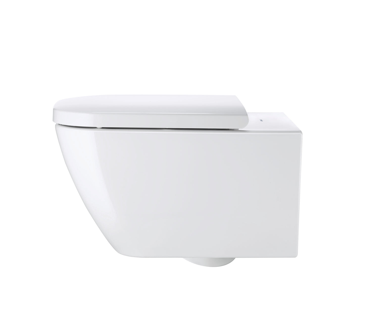 Duravit HAPPY Wall-Mounted Toilet Bowl w/ Soft Close Seat and Cover White
