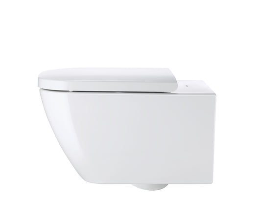 Duravit HAPPY Wall-Mounted Toilet Bowl w/ Soft Close Seat and Cover White