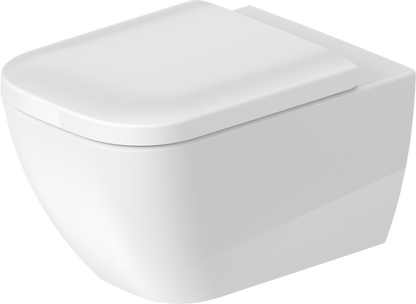 Duravit HAPPY Wall-Mounted Toilet Bowl w/ Soft Close Seat and Cover White