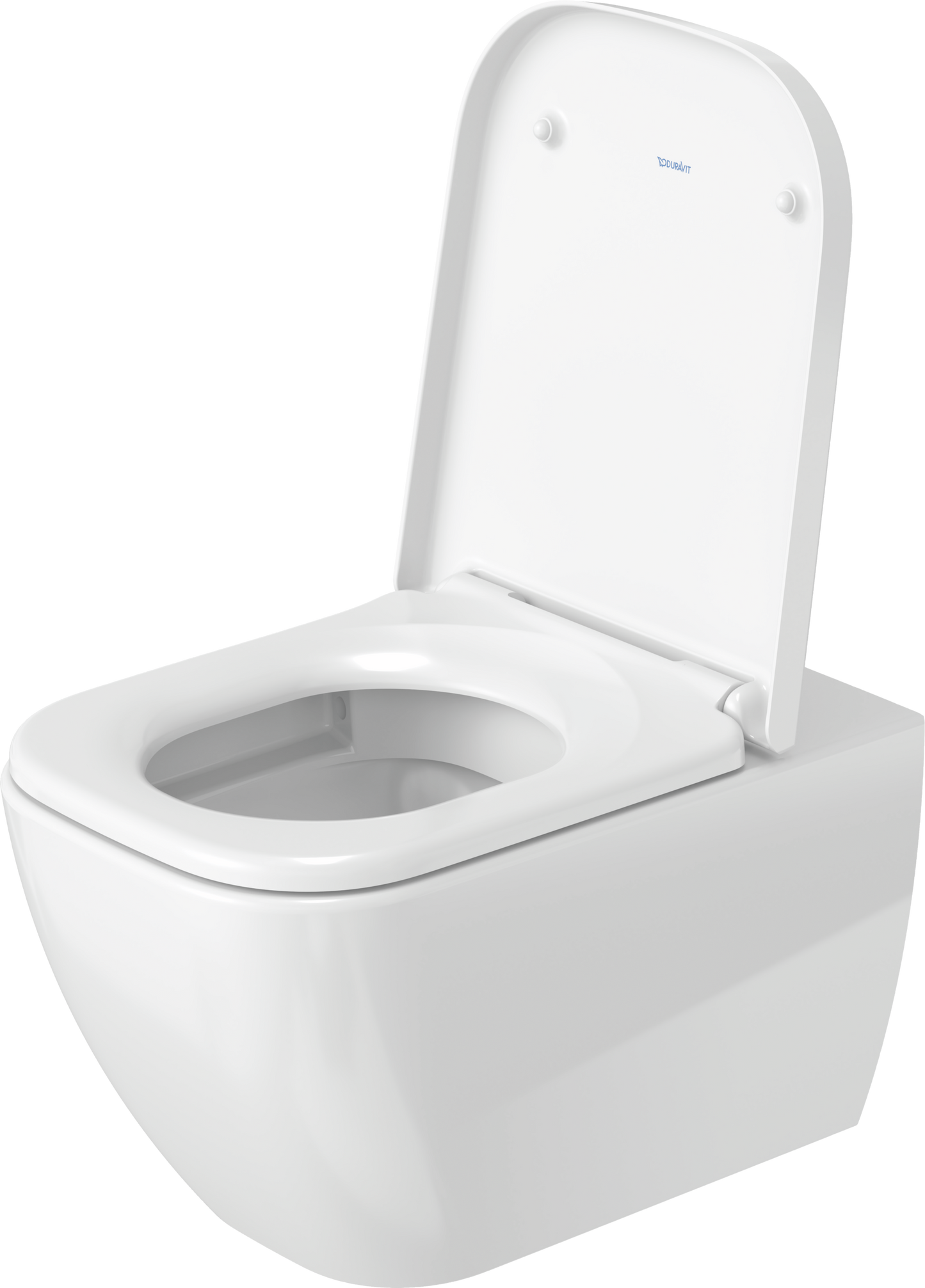 Duravit HAPPY Wall-Mounted Toilet Bowl w/ Soft Close Seat and Cover White